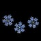 3ct. Cascading White and Blue LED Snowfall Snowflake Christmas Light Set